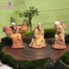 Tượng gốm Lão Tiều Phu trang trí tiểu cảnh chậu cây bonsai