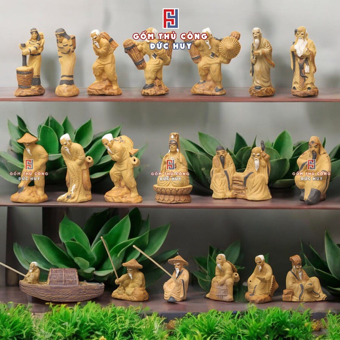 Tượng Gốm mini Phụ Kiện Trang Trí Chậu Cây Bonsai