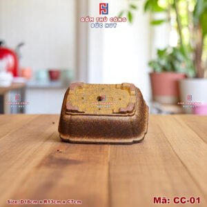 Chau trong cay bonsai mini dang chu nhat bo goc Ma CC01 5