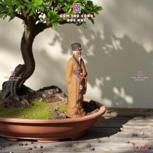 Tuong gom mini Gia Cat Luong trang tri chau cay bonsai 2