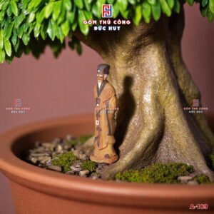 Tuong gom mini Gia Cat Luong trang tri chau cay bonsai 3
