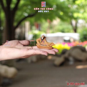 Tuong gom ong lao danh dan mini trang tri chau cay bonsai 1